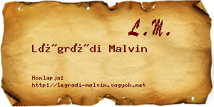 Légrádi Malvin névjegykártya